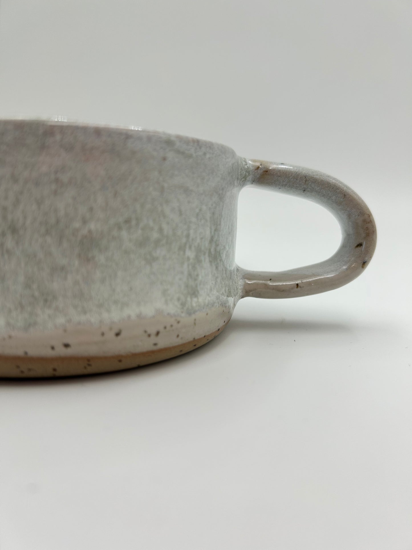 Flat White Mug - Low and Wide Stoneware Mug - Various Colours