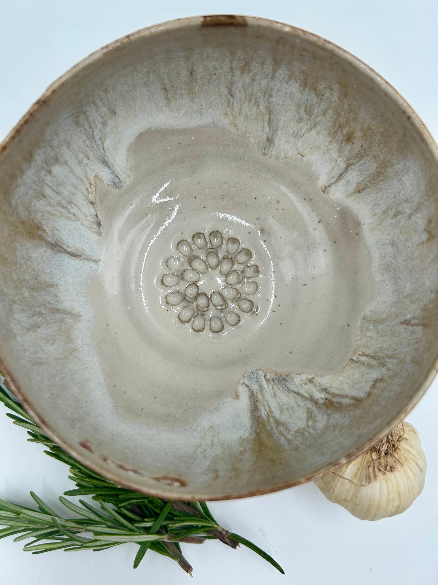 Prep + Marinade Bowl with Herb Stripper, Garlic Grater - Umber
