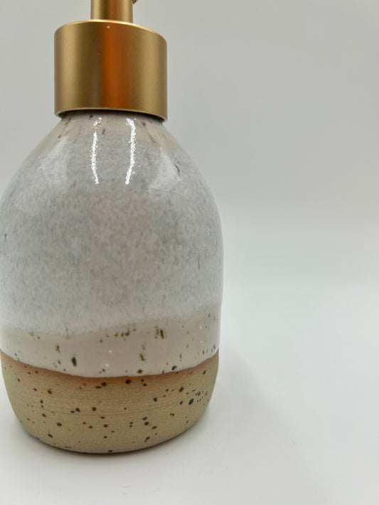 Soap Pump - Ivory - Reactive Flowing Glaze - I1