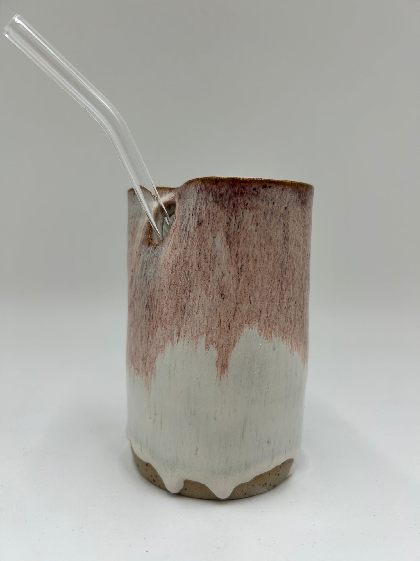 Cup with Straw Hole + Glass Straw - Sienna 1