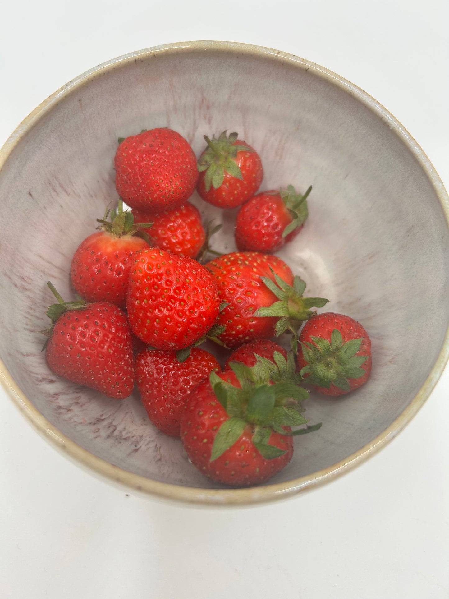 Berry Bowl – Rustic Colander & Fruit Strainer with Reactive Glaze - Green Tea and Sienna