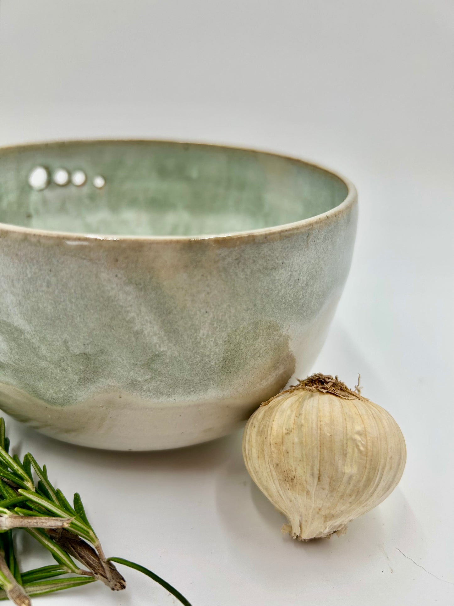 Prep + Marinade Bowl with Herb Stripper, Garlic Grater - Sage