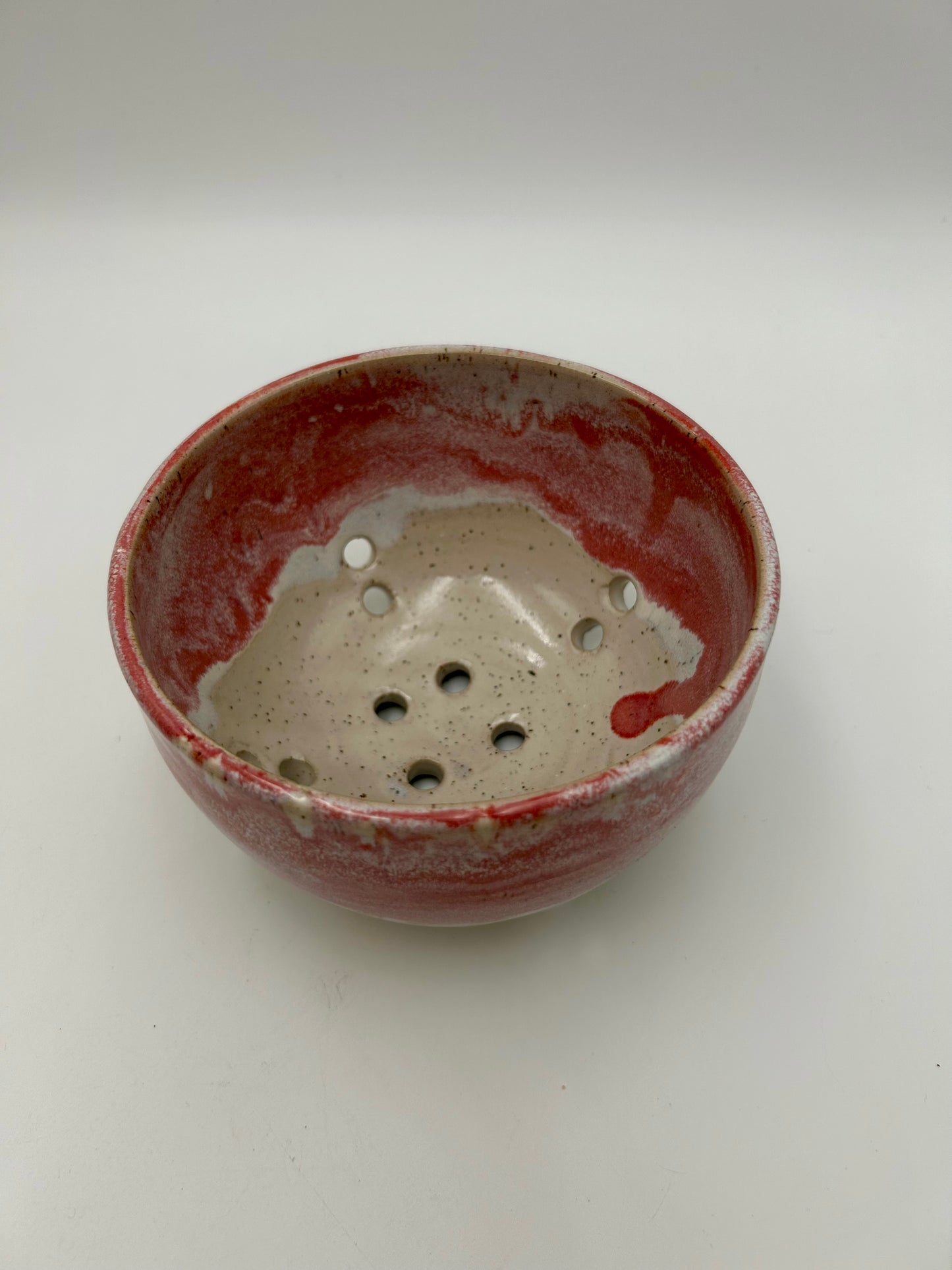 Berry Bowl – Rustic Colander & Fruit Strainer - Raspberry