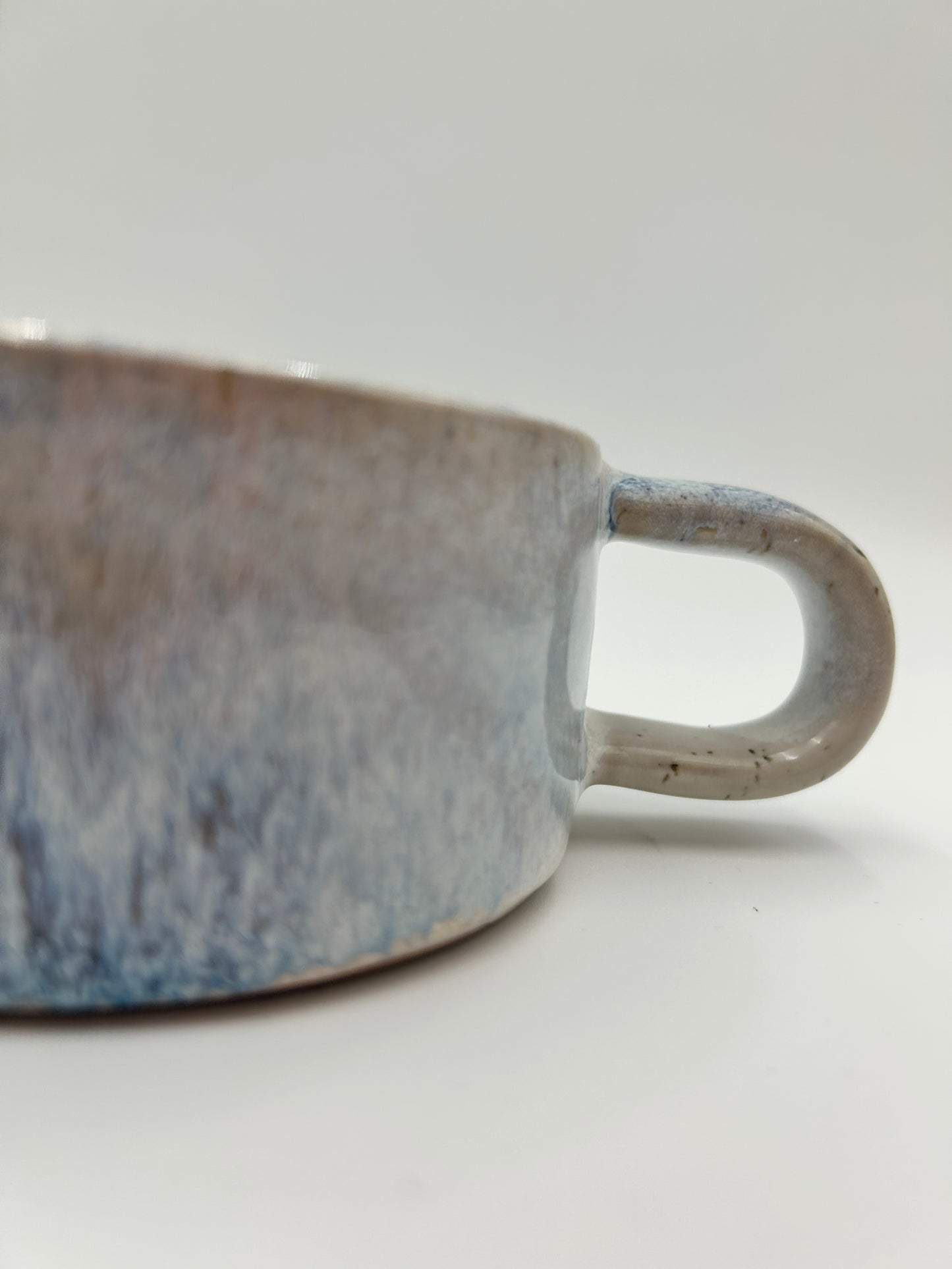 Flat White Mug - Low and Wide Stoneware Mug - Various Colours