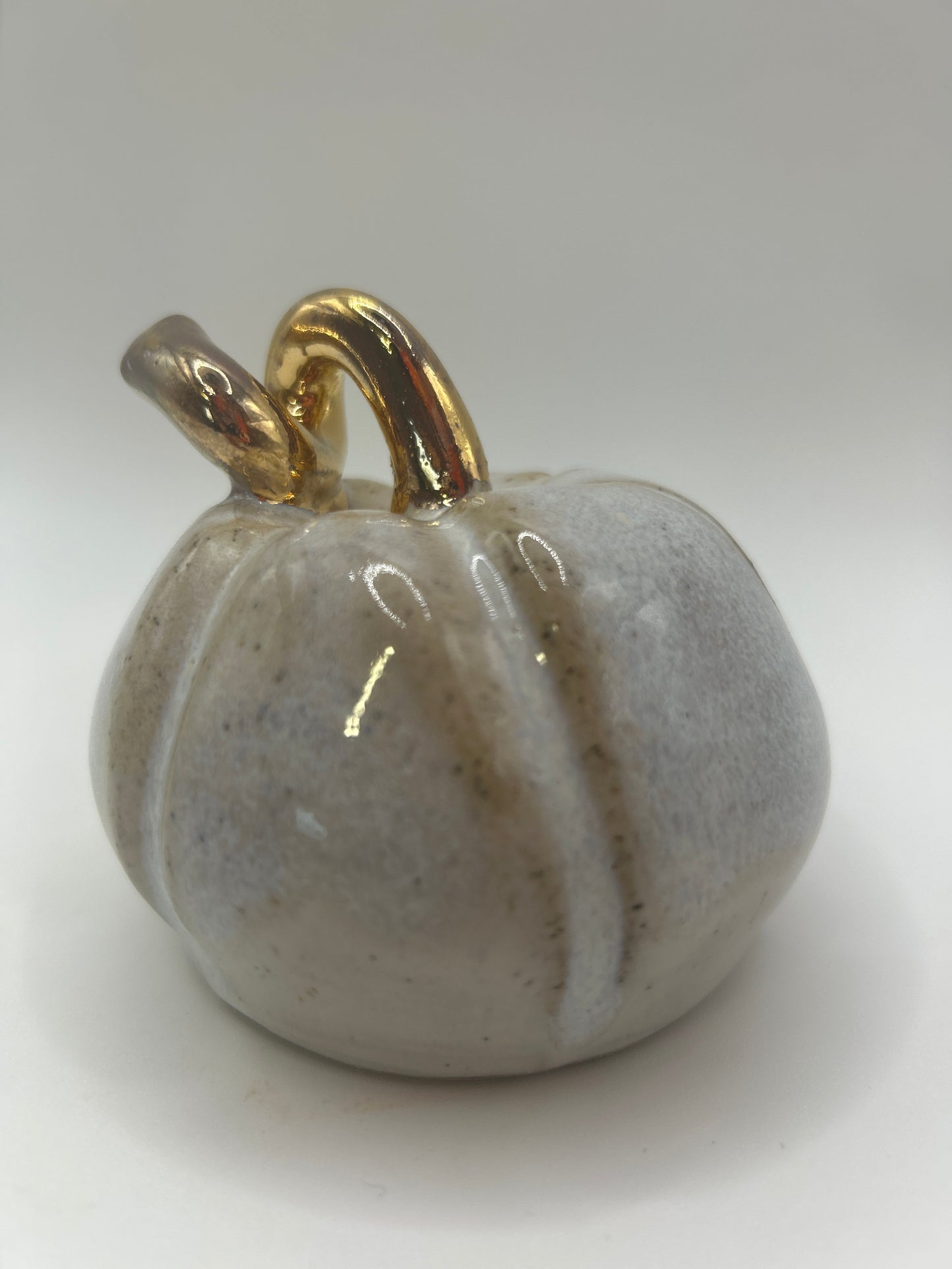 Pumpkin #22 - Medium Ivory and Gold
