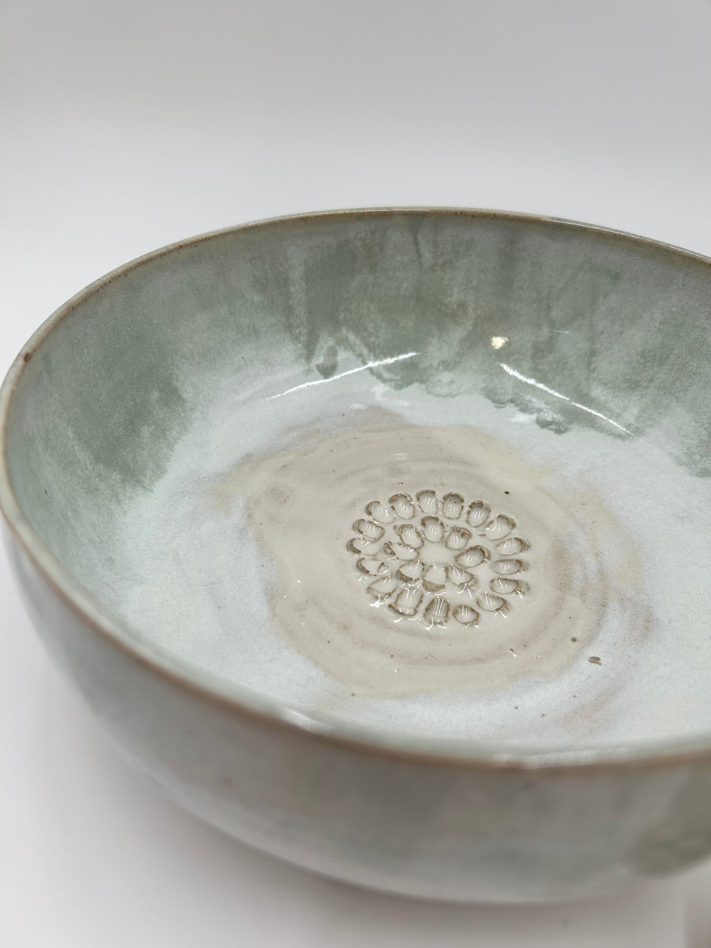 Prep + Salad Bowl with Garlic Grater - Sage
