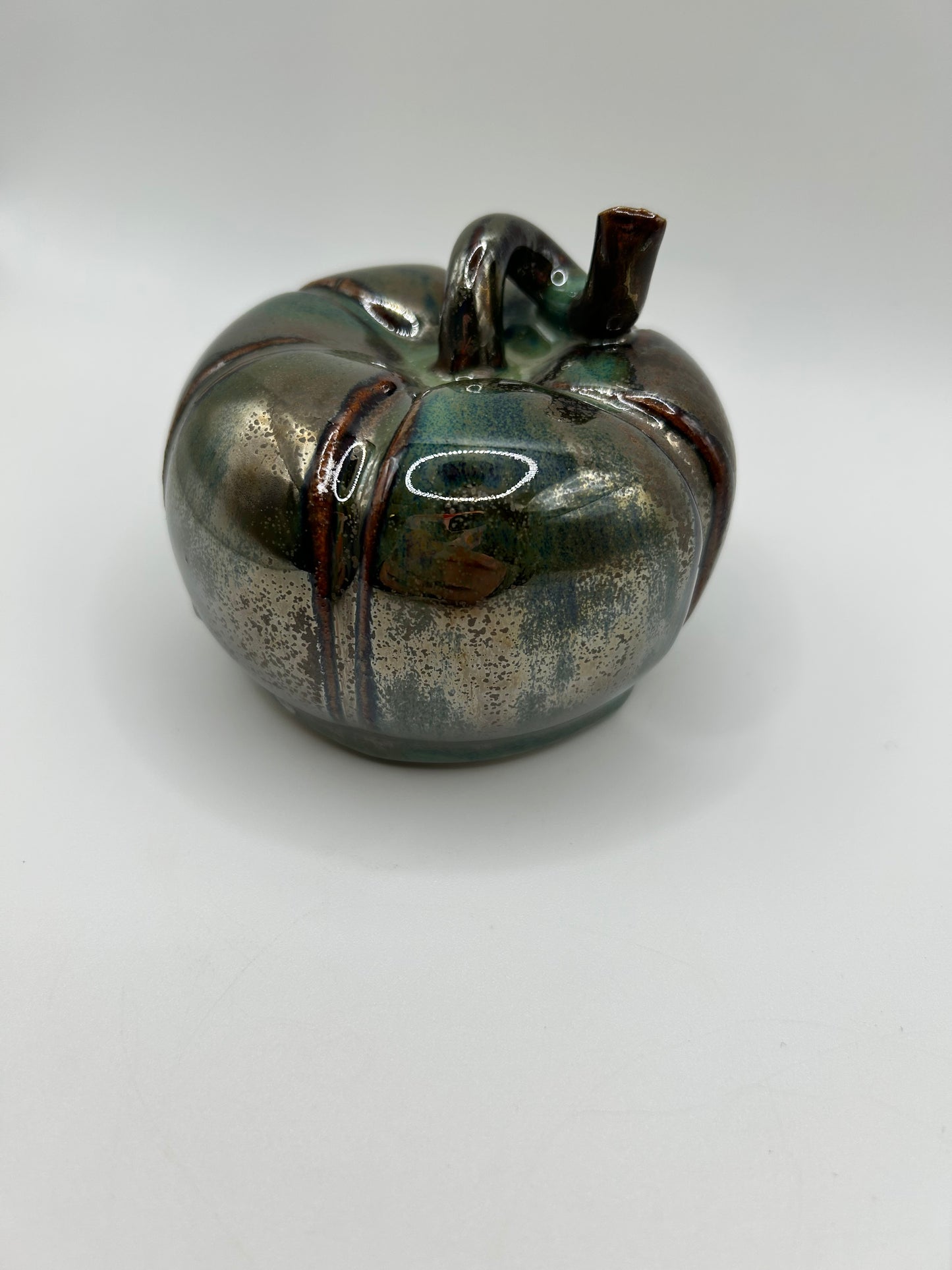 Pumpkin #17 - Large Metallic Green