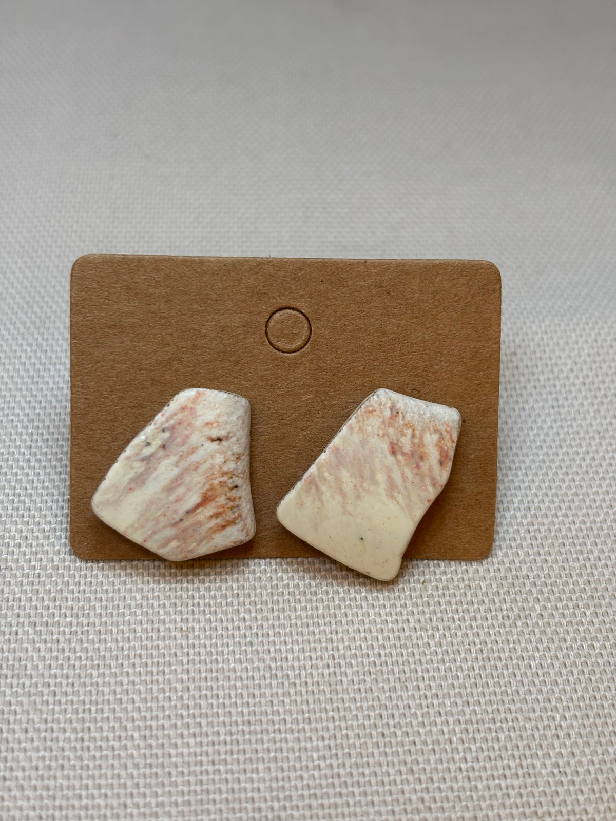 2 - Pottery Piece Stud Earrings