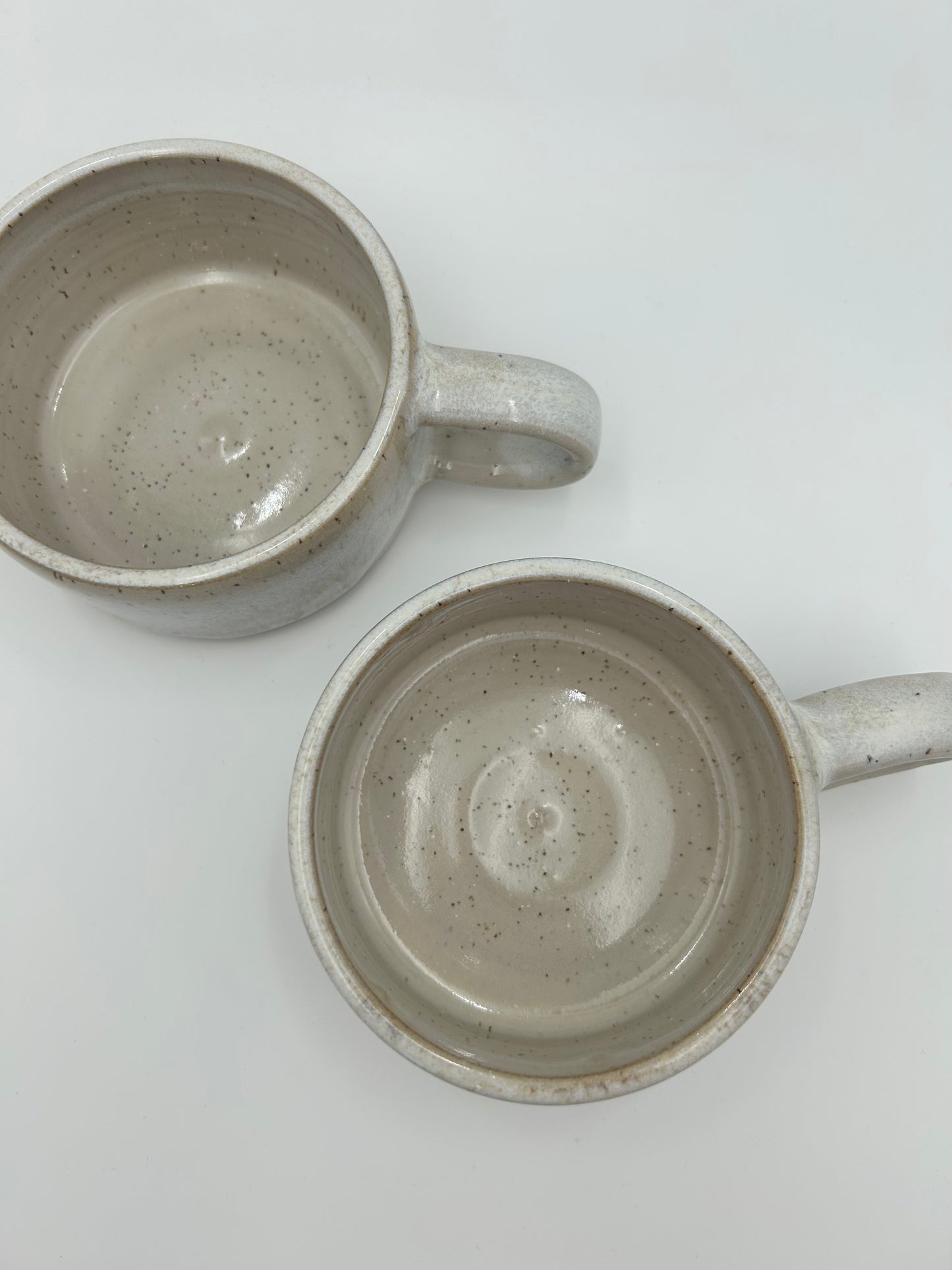 Flat White Mug - Low and Wide Stoneware Mug - Various Colours