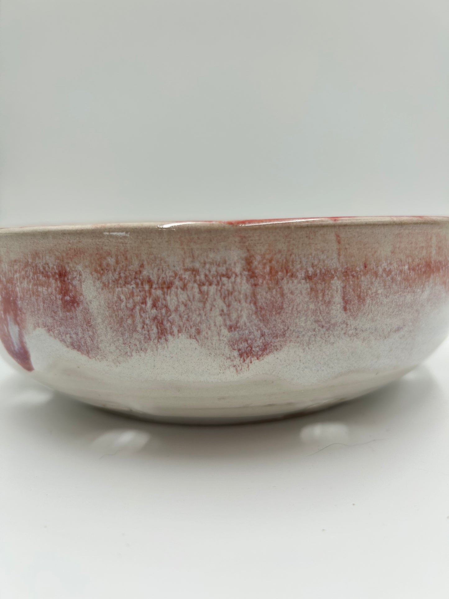 Wide Berry Bowl – Rustic Colander & Fruit Strainer with Reactive Glaze - Plum