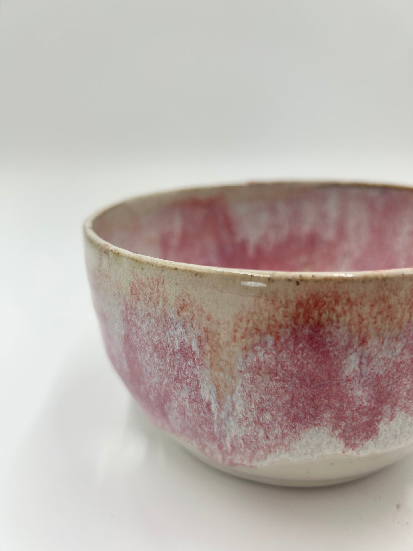 Berry Bowl – Rustic Colander & Fruit Strainer with Reactive Glaze - Raspberry