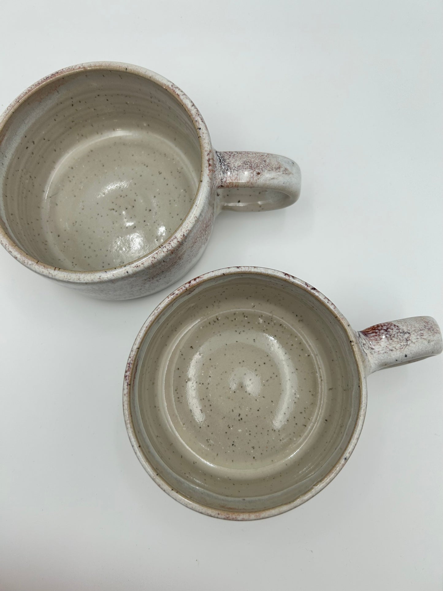 Flat White Mug - Low and Wide Stoneware Mug - Various Colours