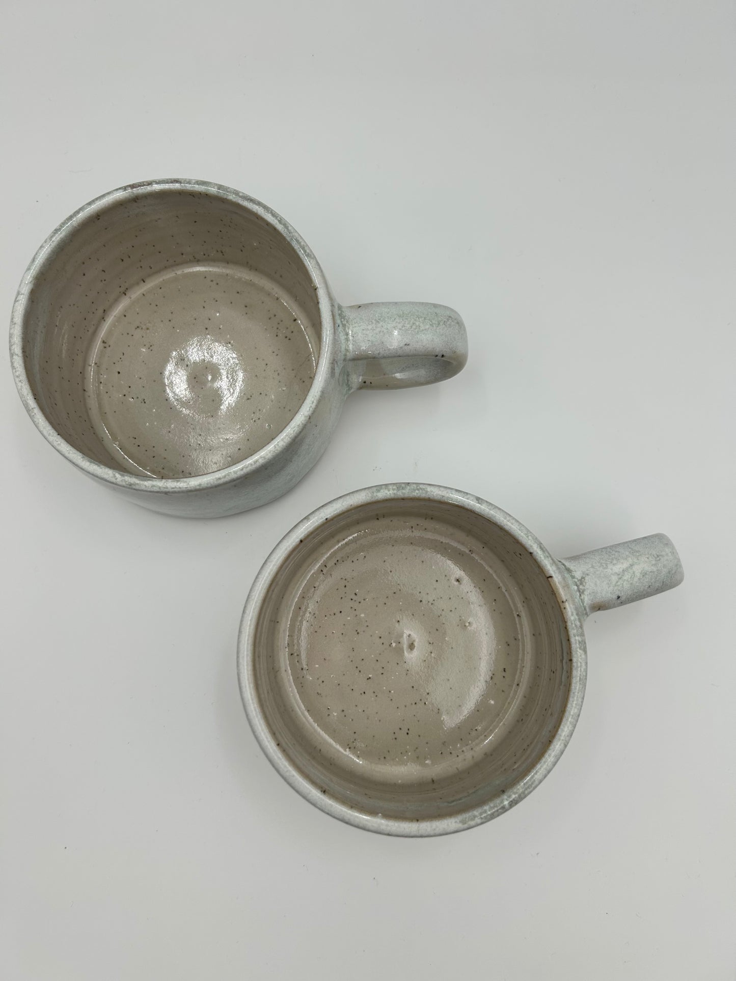 Flat White Mug - Low and Wide Stoneware Mug - Various Colours