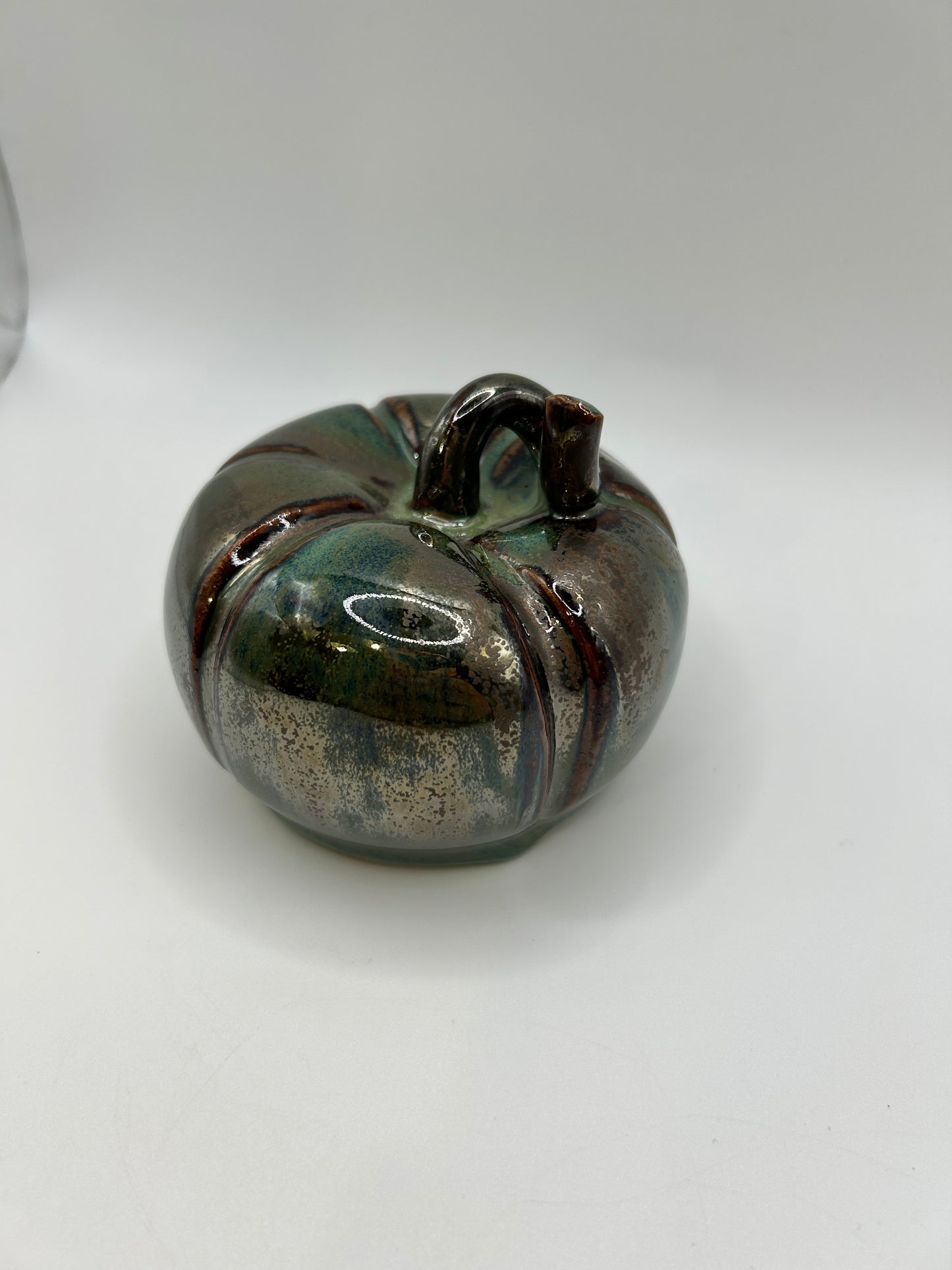 Pumpkin #17 - Large Metallic Green