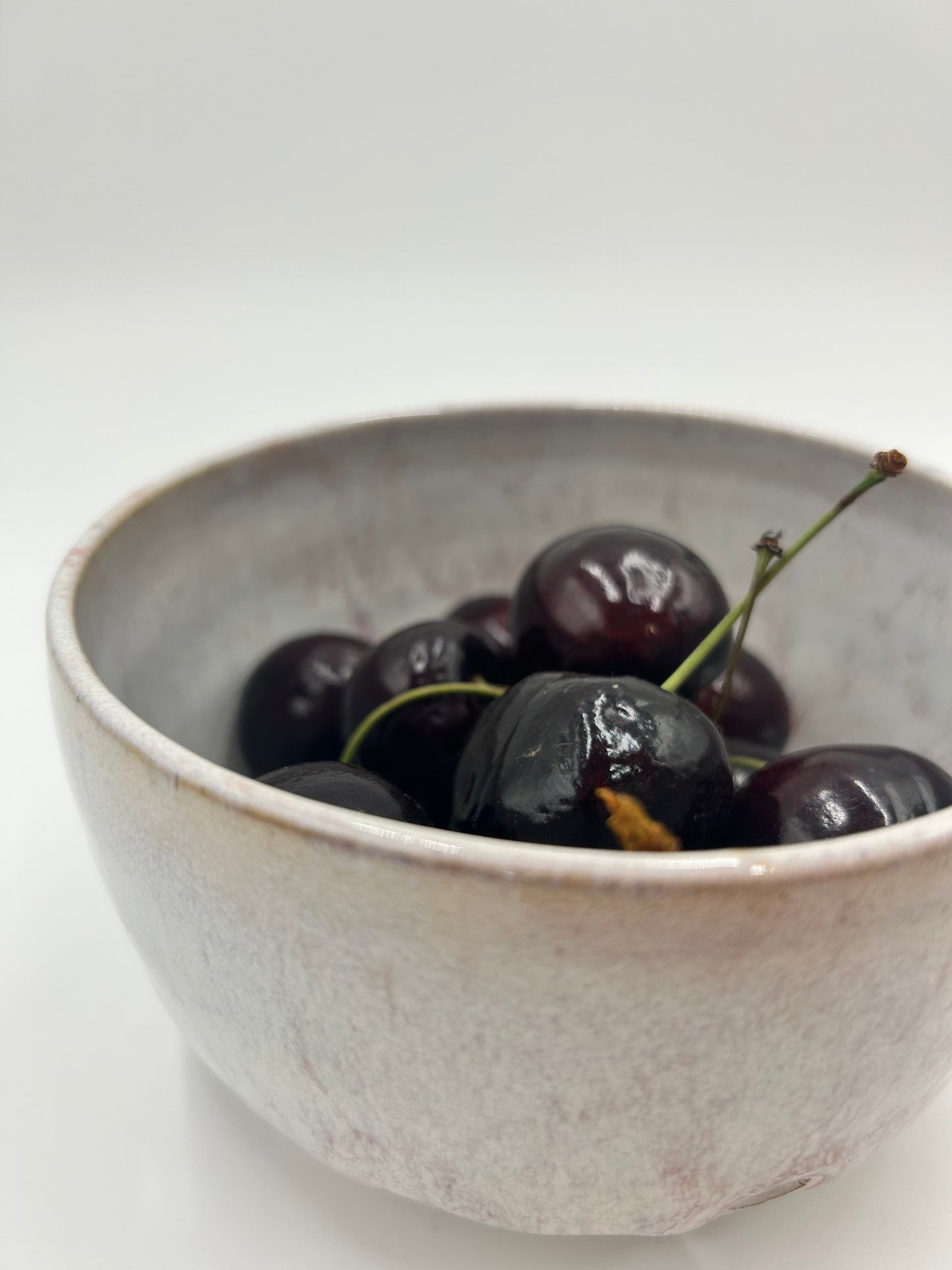 Berry Bowl – Rustic Colander & Fruit Strainer with Reactive Glaze - Plum