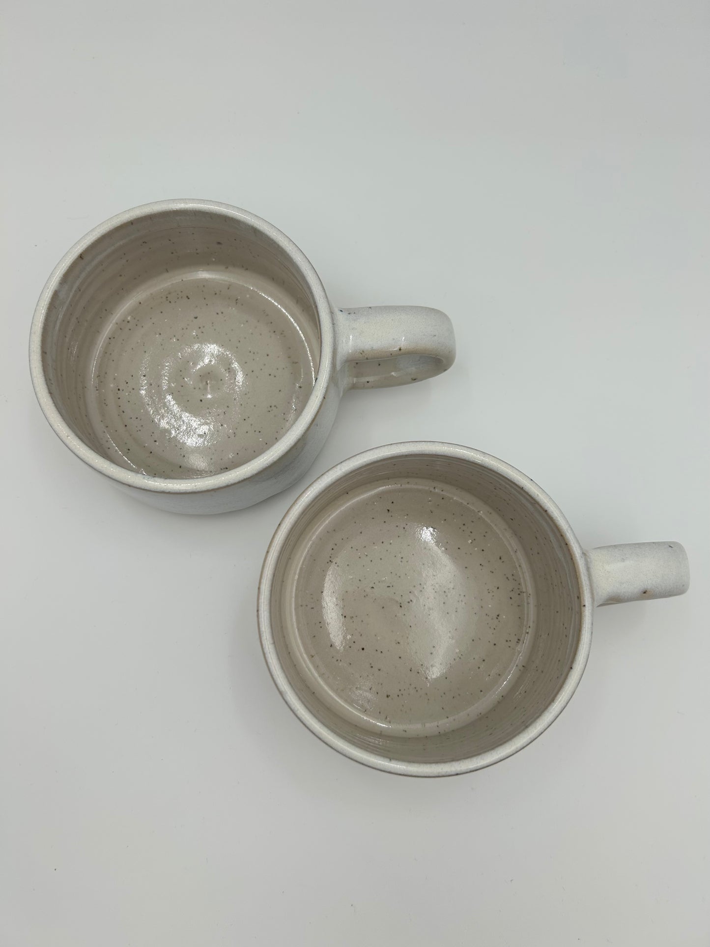 Flat White Mug - Low and Wide Stoneware Mug - Various Colours
