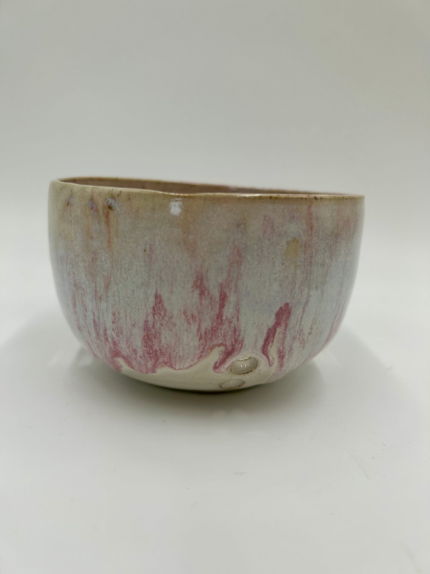 Berry Bowl – Rustic Colander & Fruit Strainer with Reactive Glaze - Raspberry 2