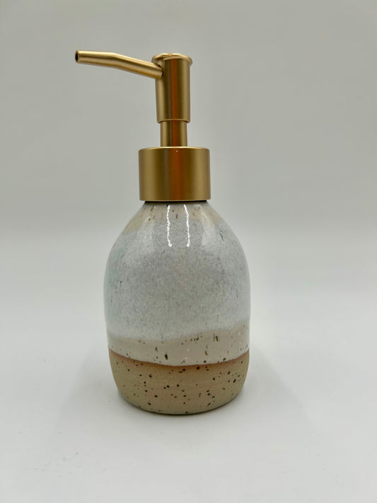 Soap Pump - Ivory - Reactive Flowing Glaze - I1