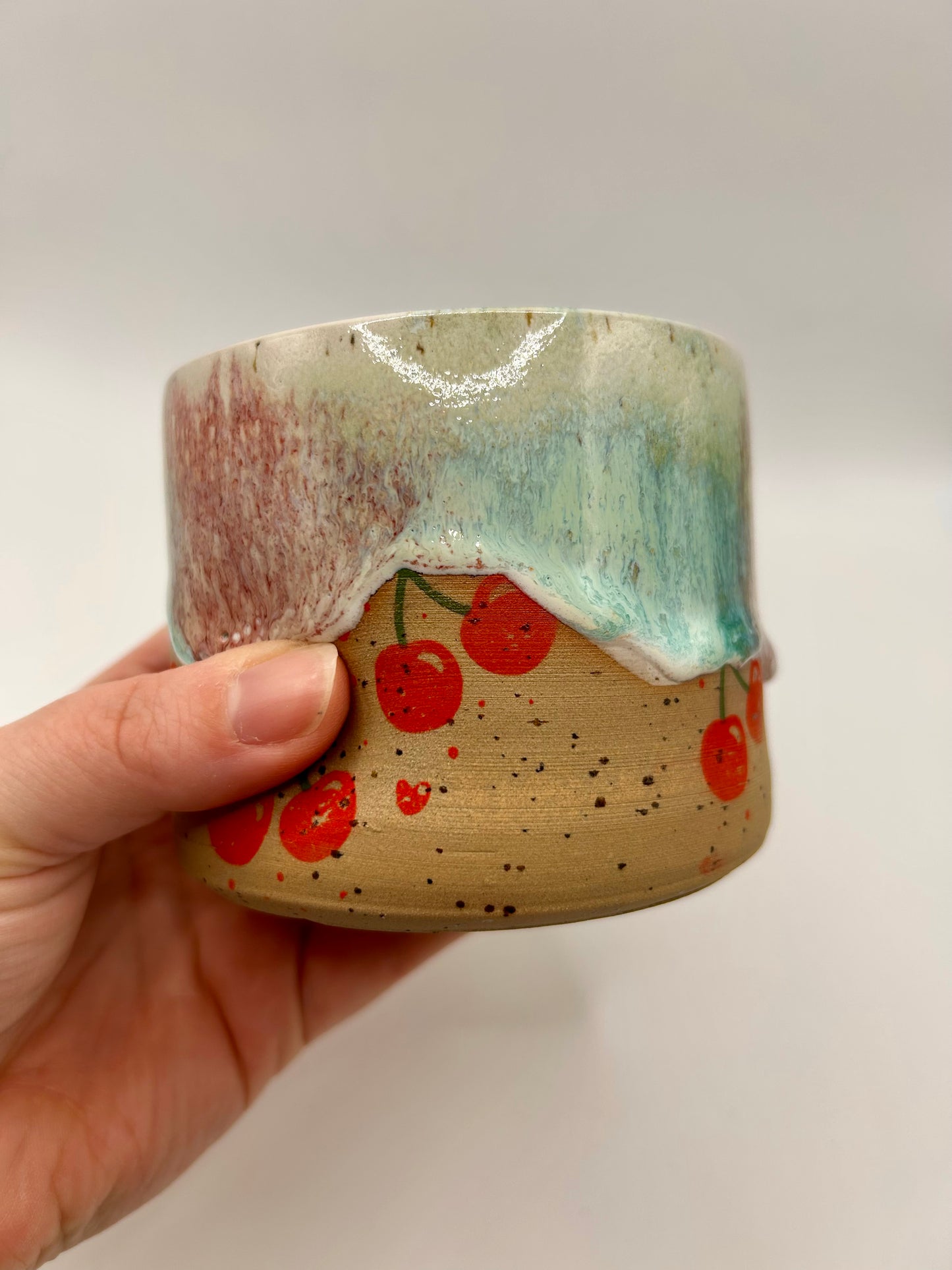 Fruity Handle Less Mug - Cherries