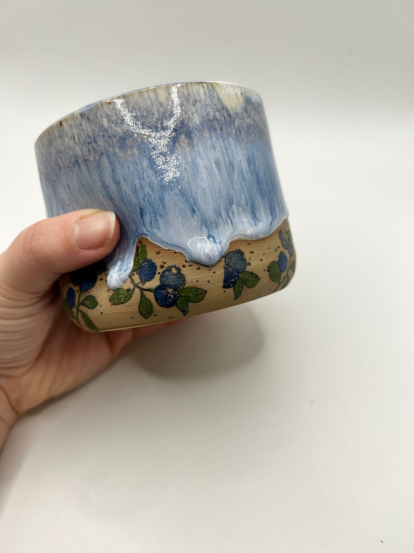 Fruity Handle Less Mug - Blueberries