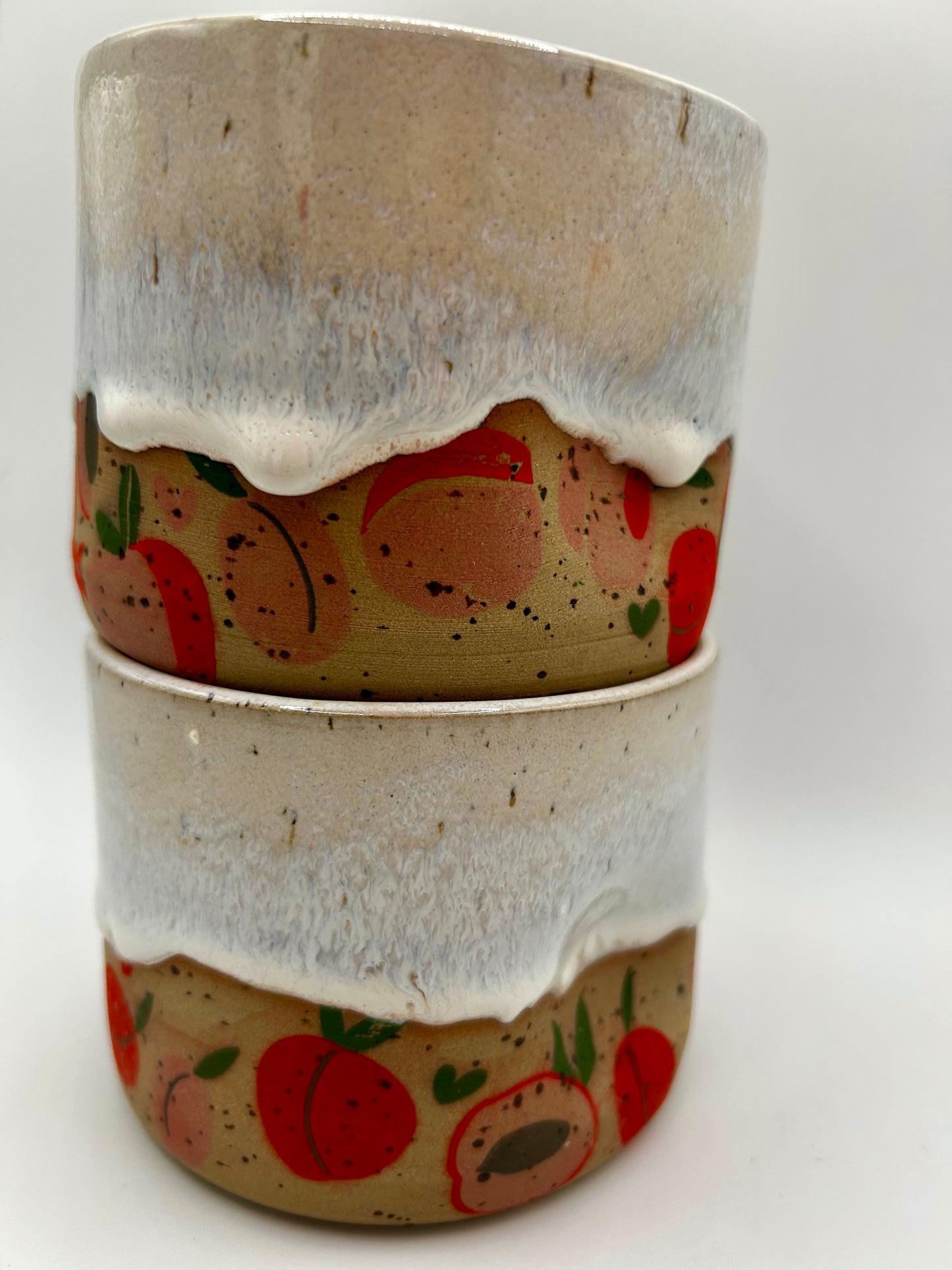 Fruity Handle Less Mug - Peaches and Cream