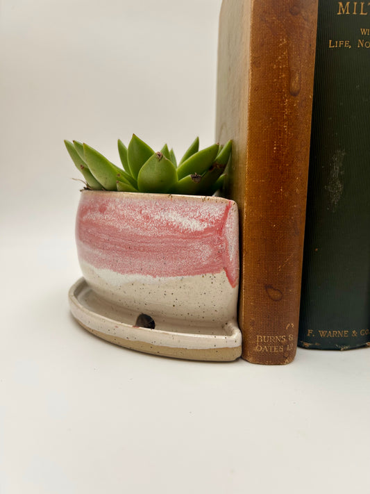 Bookend / Windowsill Planter - Raspberry