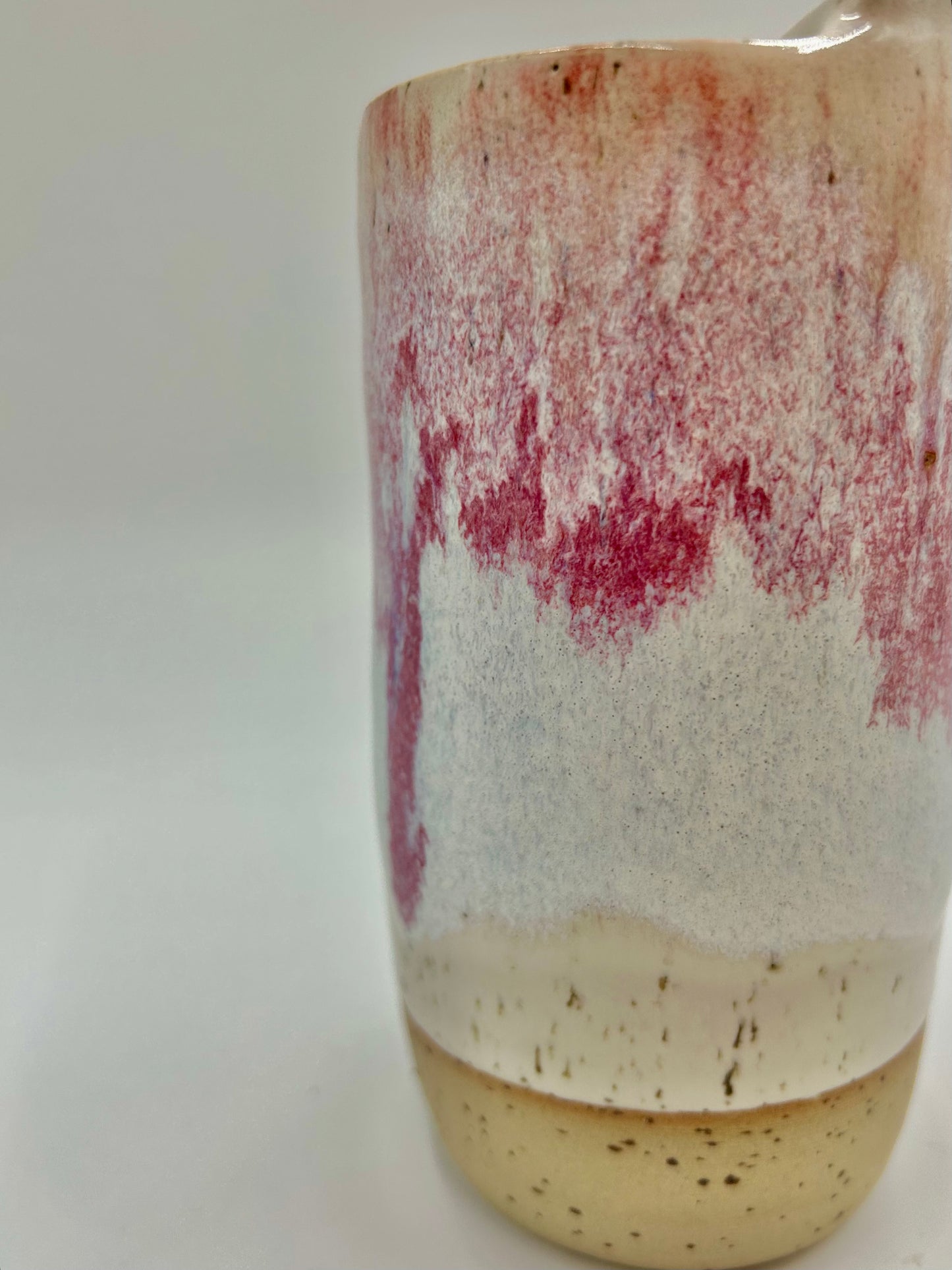 Travel Cup with Straw Top + Glass Straw - Raspberry