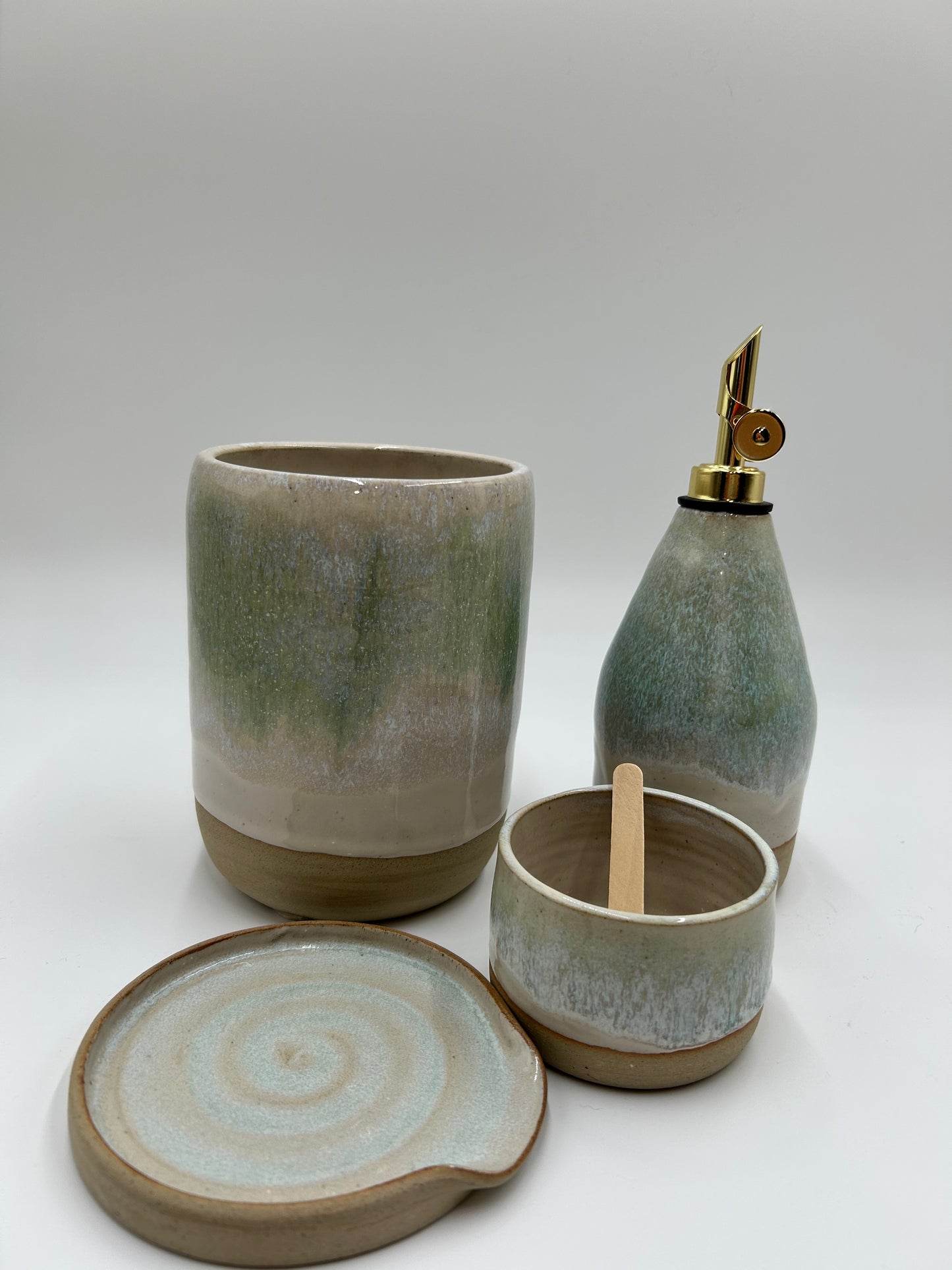 Utensil Pot - Green Tea