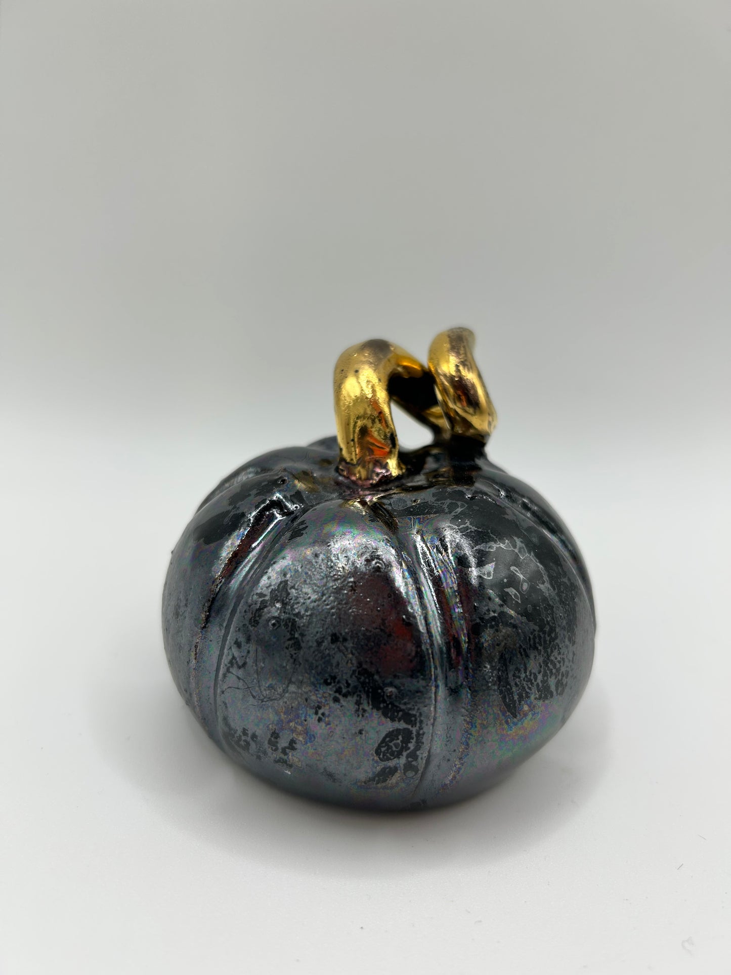 Pumpkin #2 - Small Black, Gold & Mother of Pearl