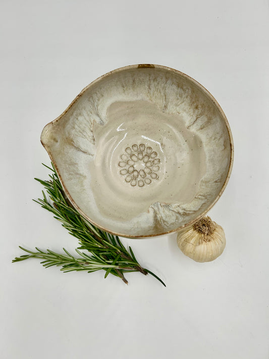 Prep + Marinade Bowl with Herb Stripper, Garlic Grater - Umber