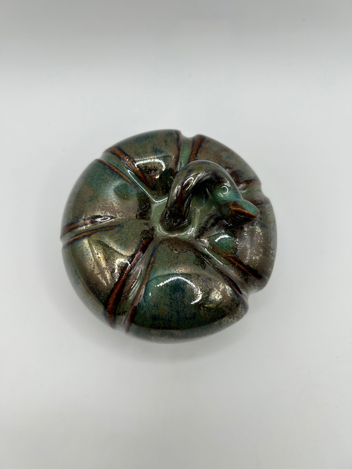 Pumpkin #17 - Large Metallic Green