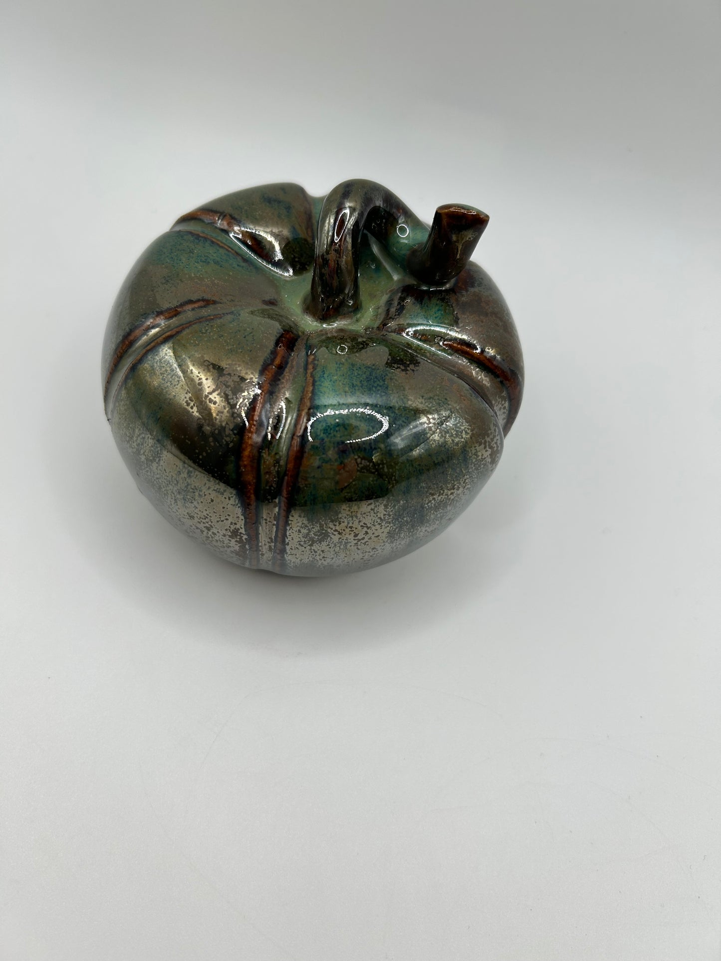 Pumpkin #17 - Large Metallic Green
