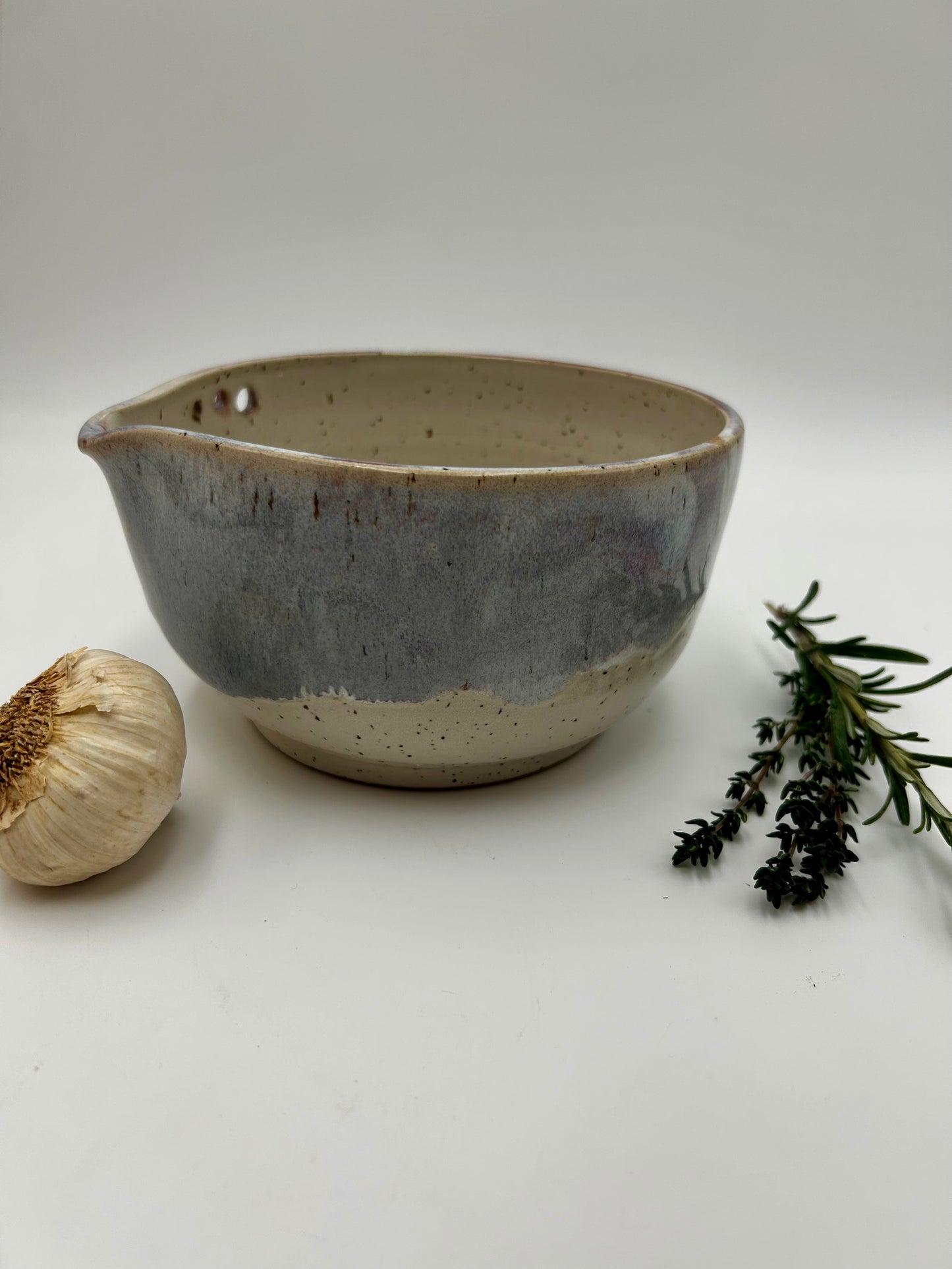 Prep + Marinade Bowl with Herb Stripper, Garlic Grater - Autumn Purple