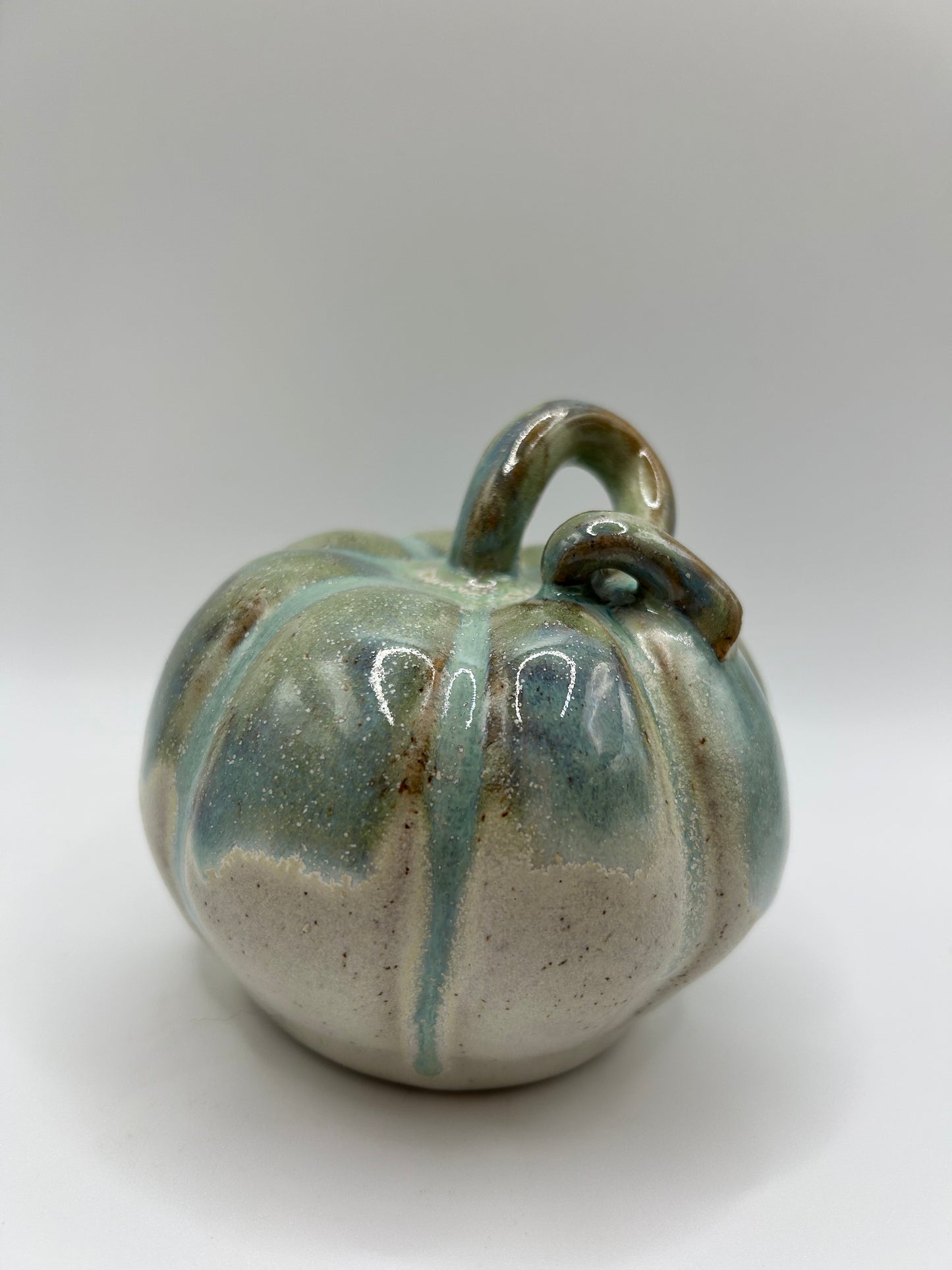 Pumpkin #14 - Large Green Tea and Alabaster (Tall)