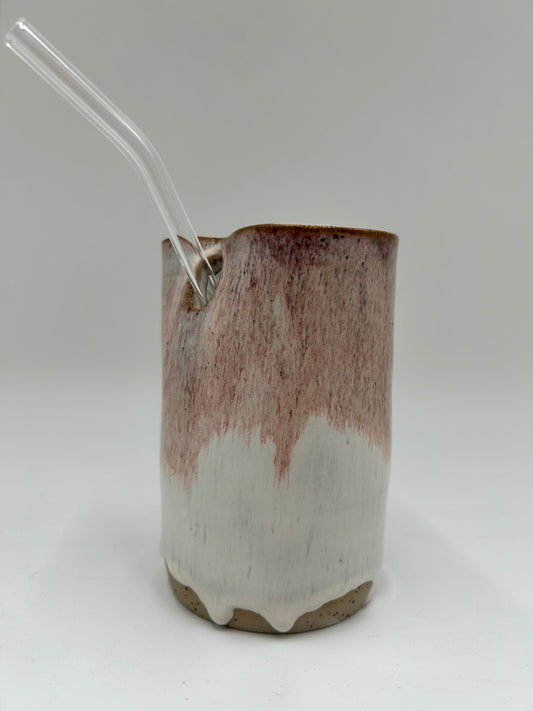 Cup with Straw Hole + Glass Straw - Sienna 1