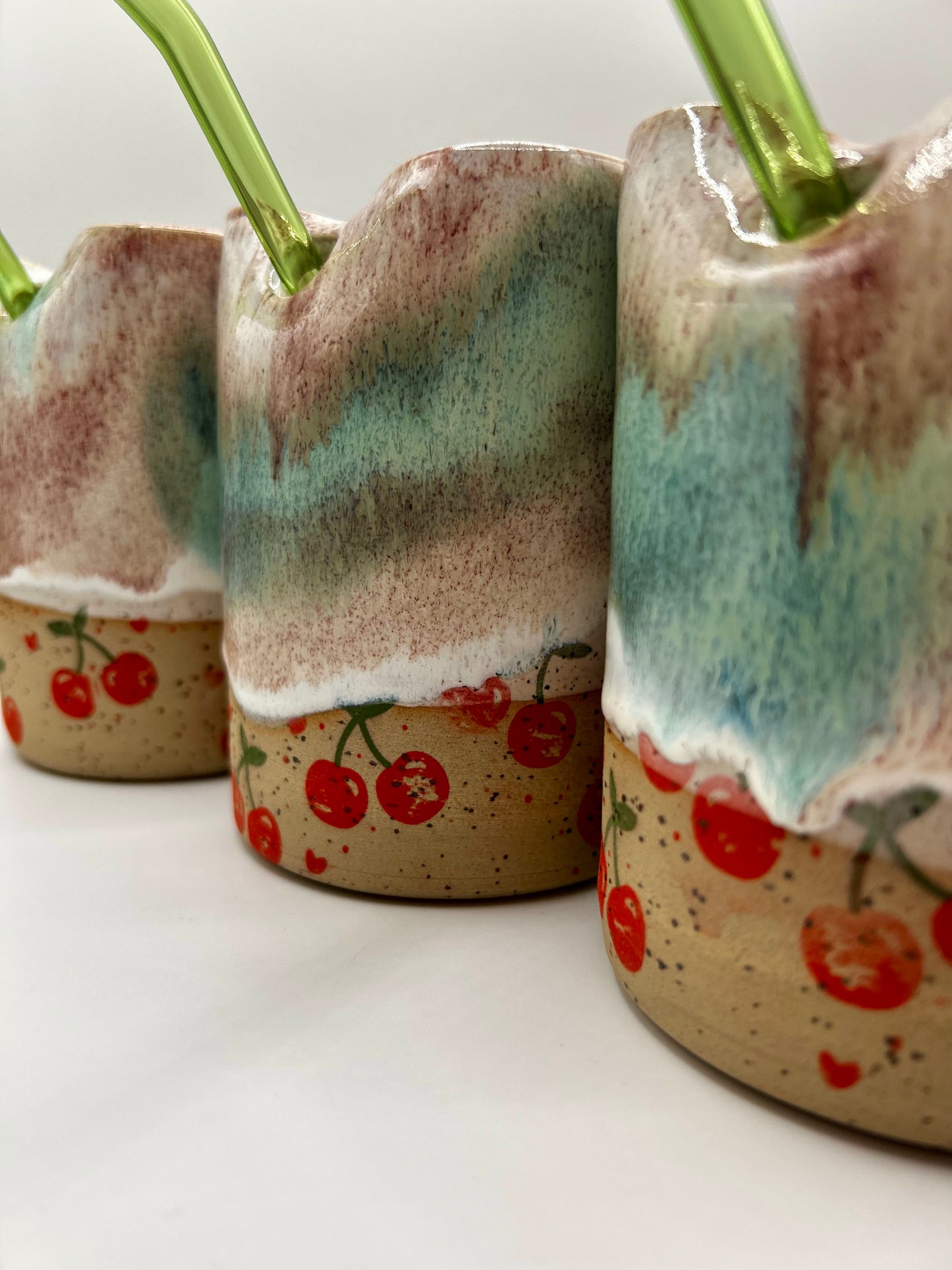 Fruity Straw Cup - Cherries