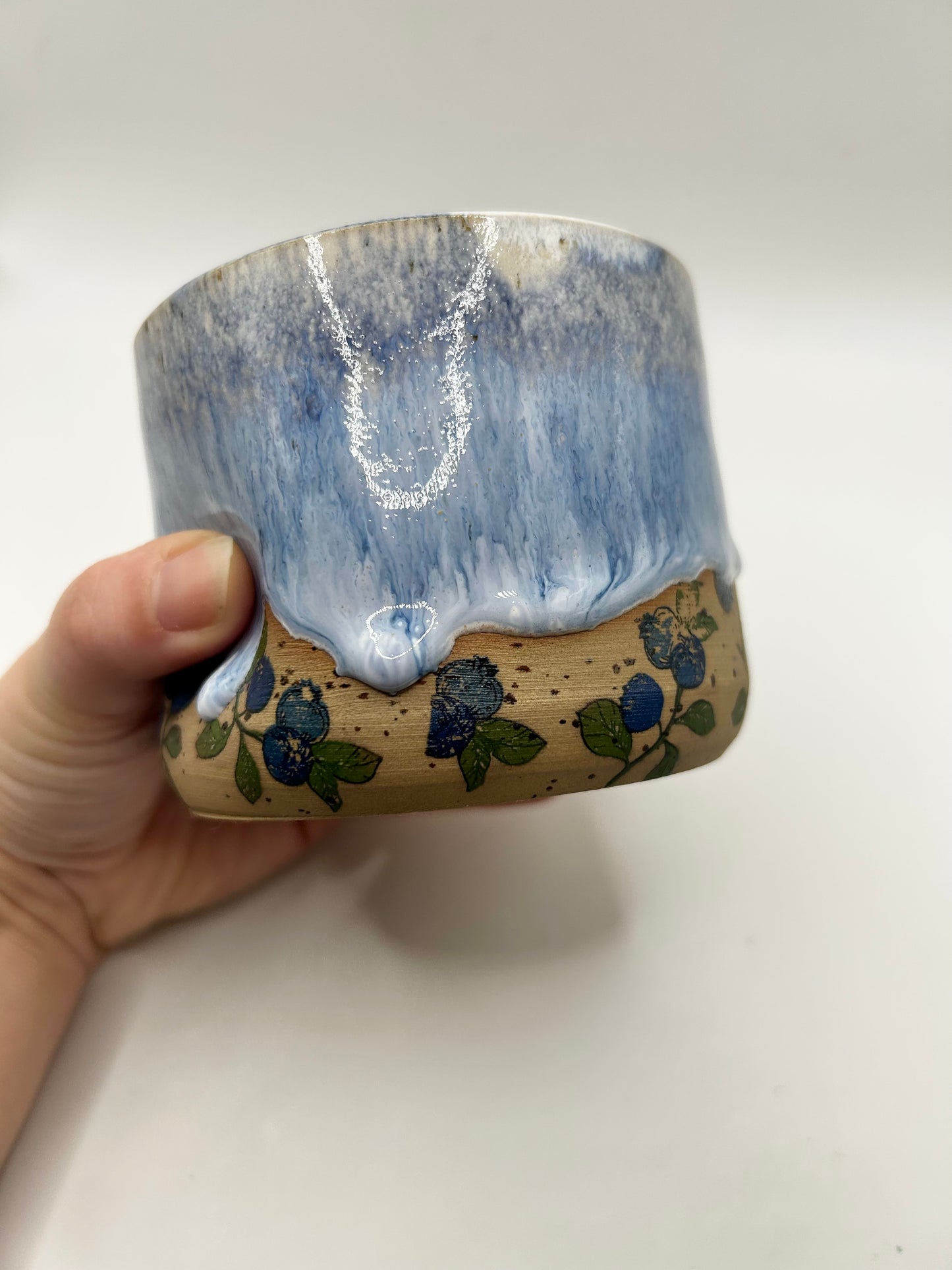 Fruity Handle Less Mug - Blueberries