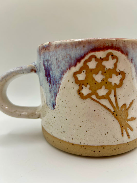 Medium Mug - Reactive Glaze - Bouquet