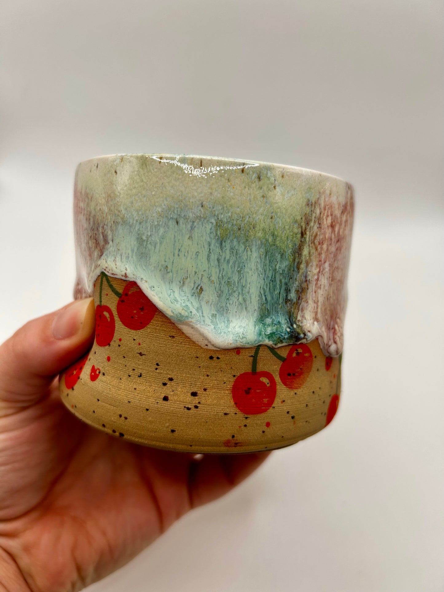 Fruity Handle Less Mug - Cherries