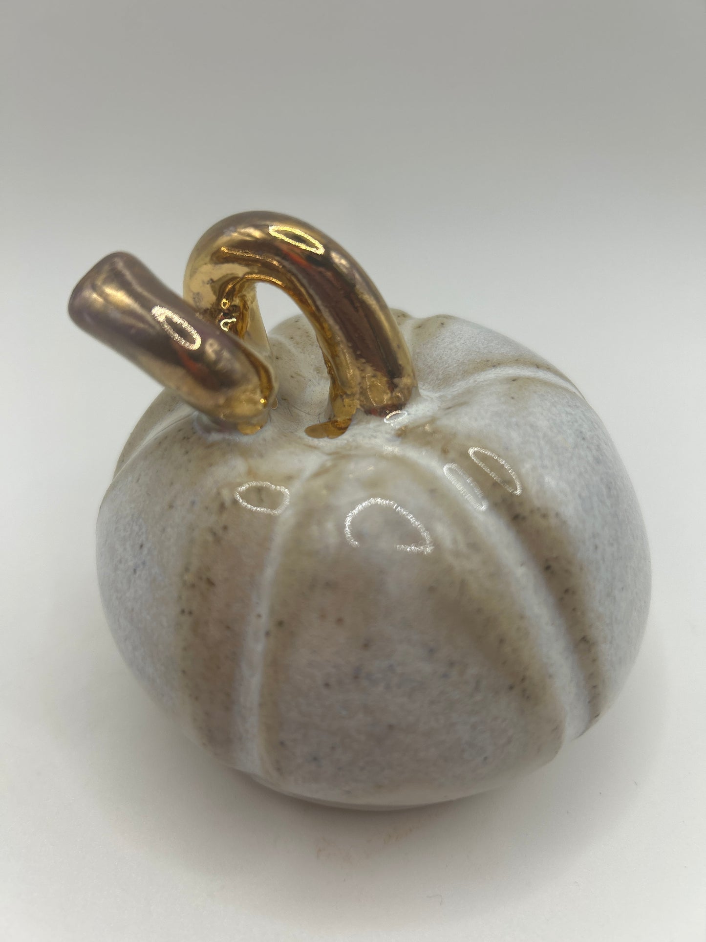 Pumpkin #22 - Medium Ivory and Gold