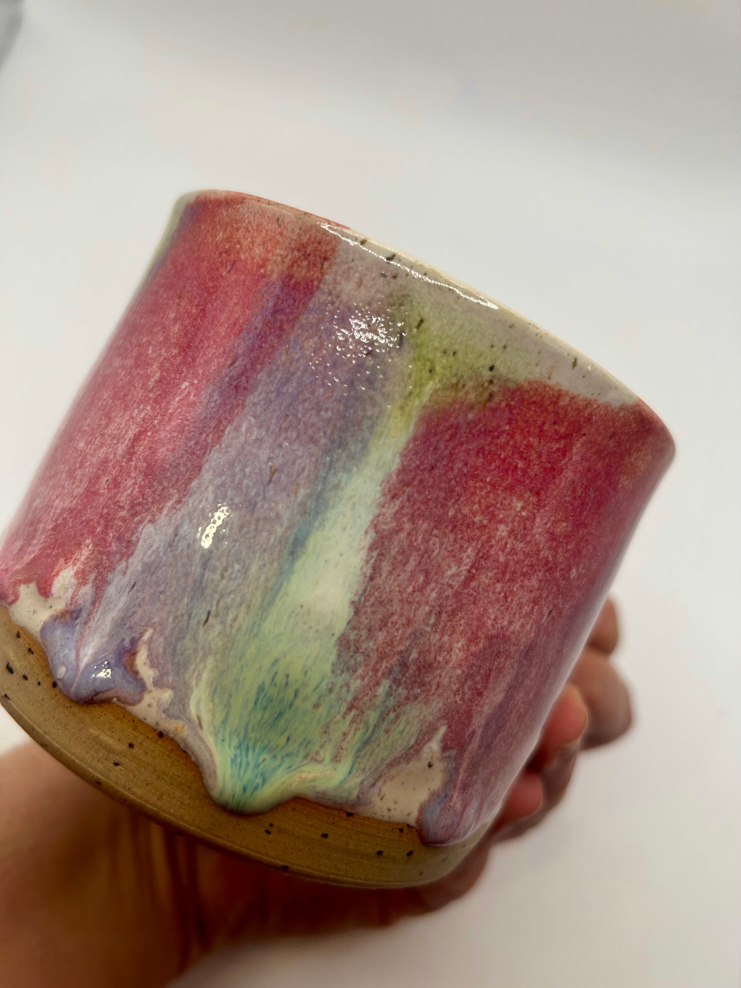 Medium Mug - Reactive Glaze - Pastel Rainbow Drip