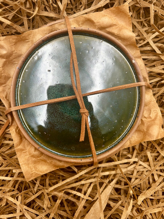 Set of Two Coasters - Emerald Green