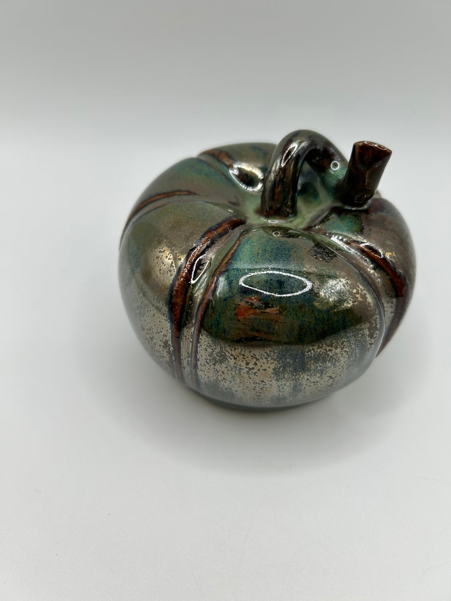 Pumpkin #17 - Large Metallic Green