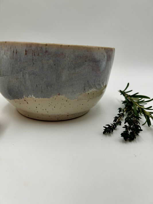 Prep + Marinade Bowl with Herb Stripper, Garlic Grater - Autumn Purple