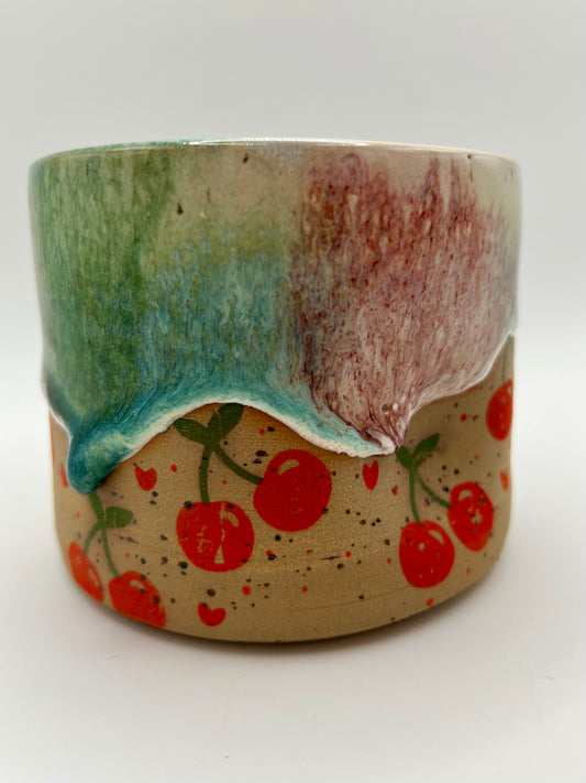 Fruity Handle Less Mug - Cherries