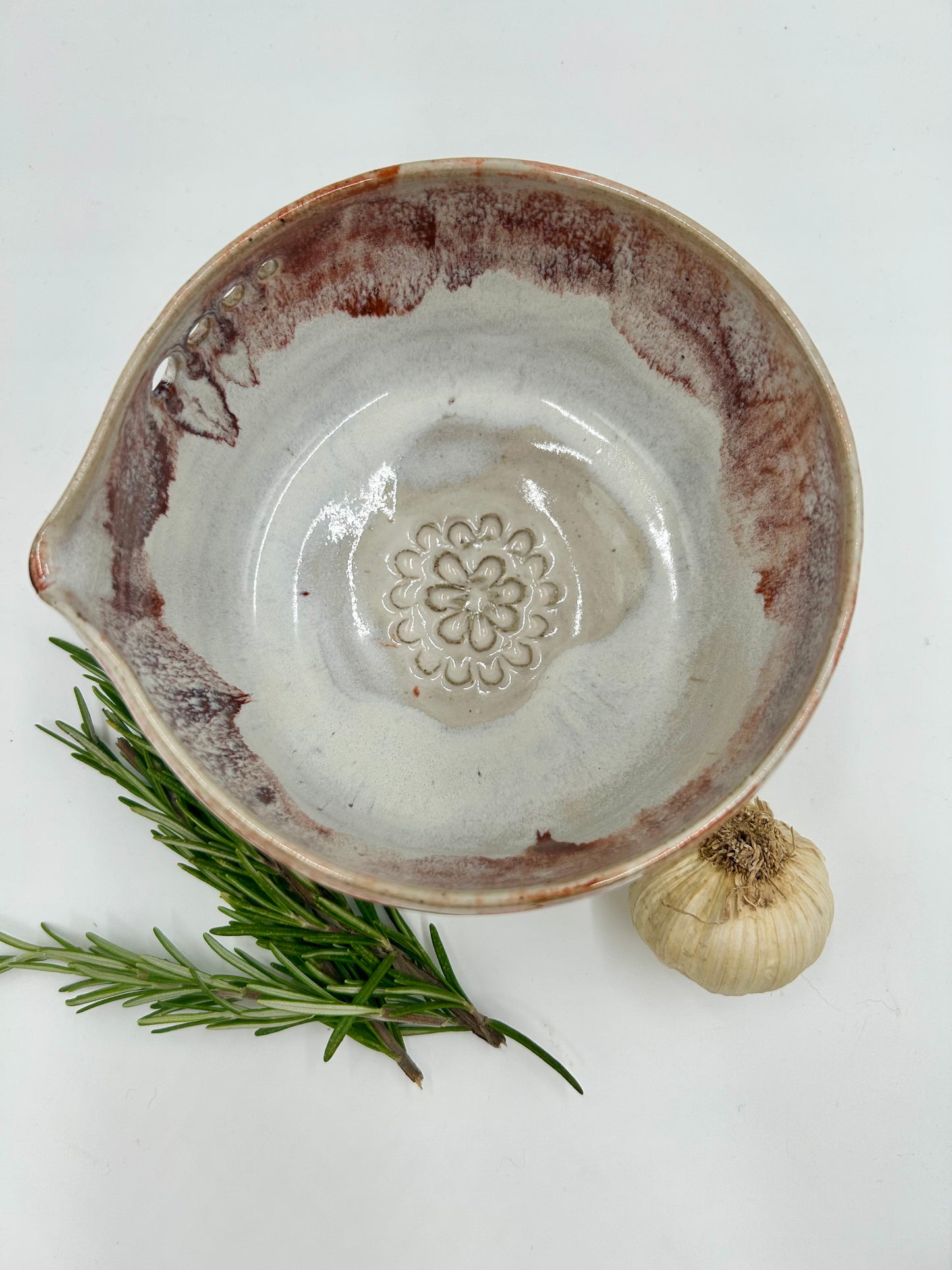 Prep + Marinade Bowl with Herb Stripper, Garlic Grater - Sienna