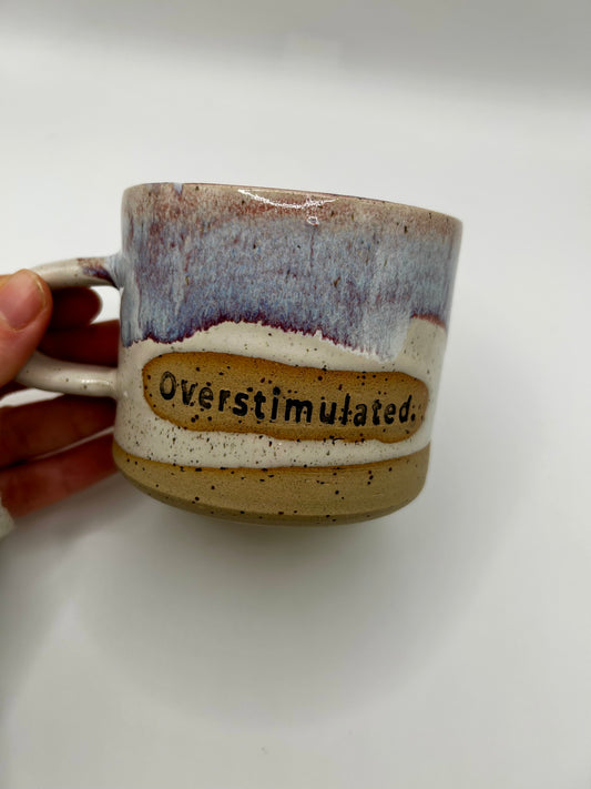 Book Mugs - Overstimulated - Made to Order