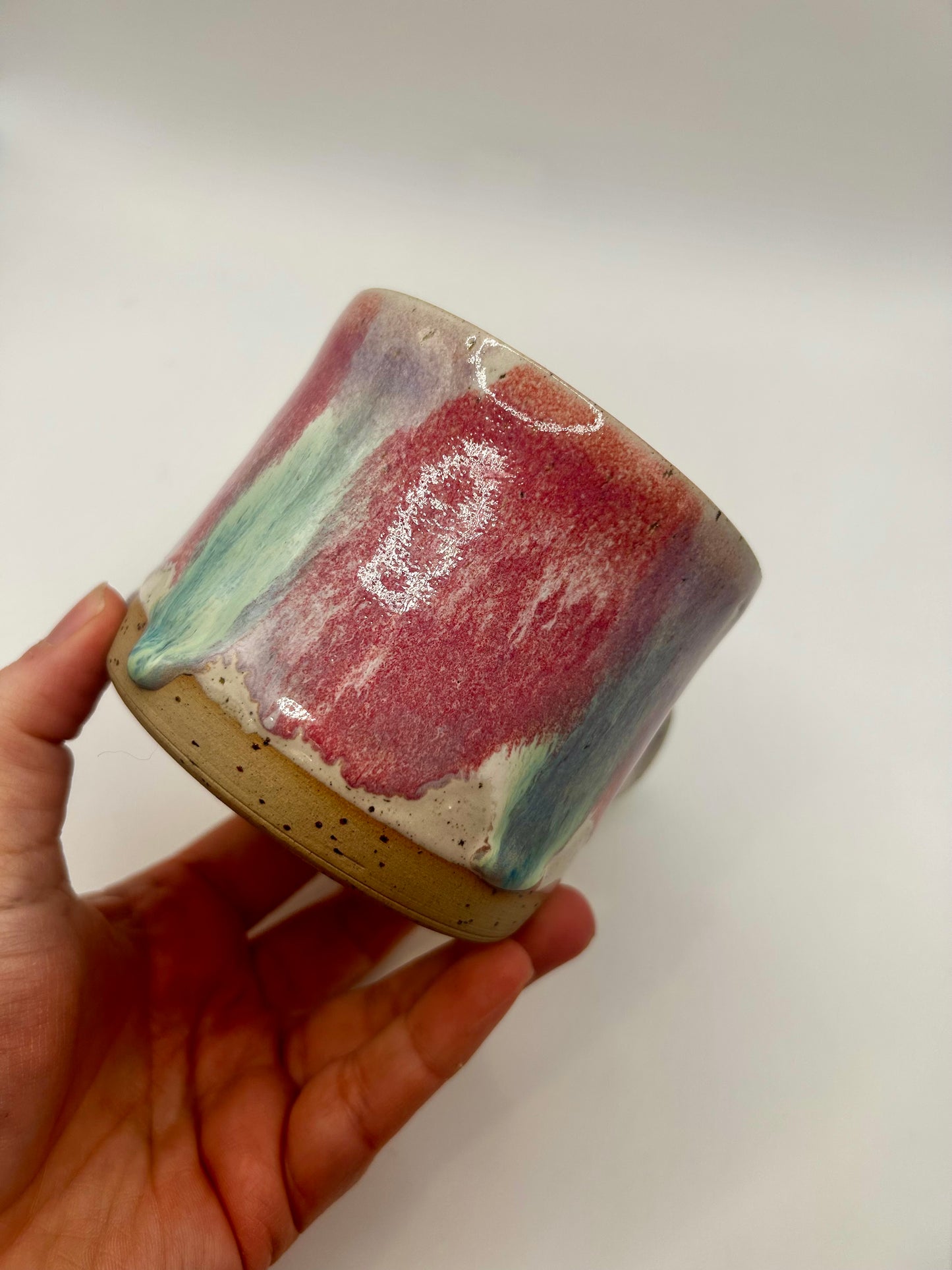 Medium Mug - Reactive Glaze - Pastel Rainbow Drip