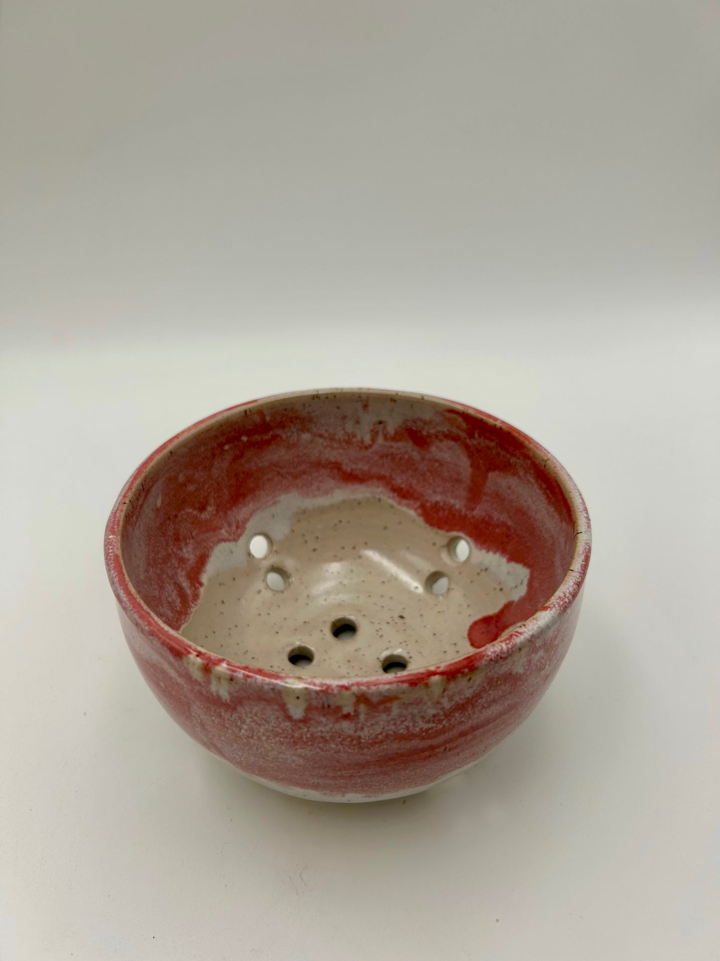 Berry Bowl – Rustic Colander & Fruit Strainer - Raspberry