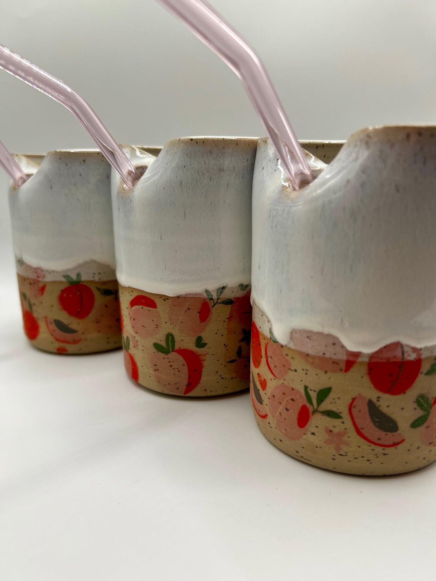 Fruity Straw Cup - Peaches and Cream